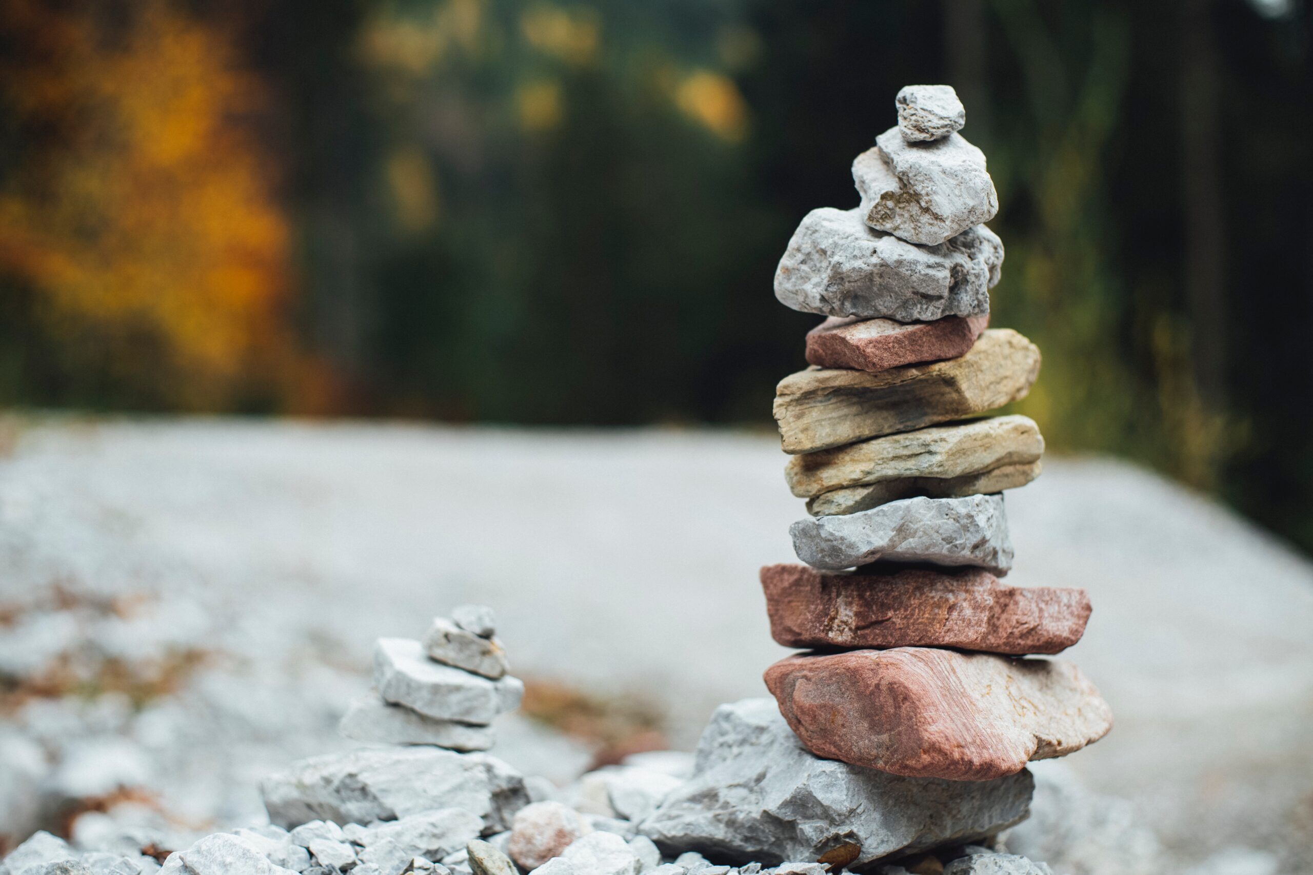 stones on top of another